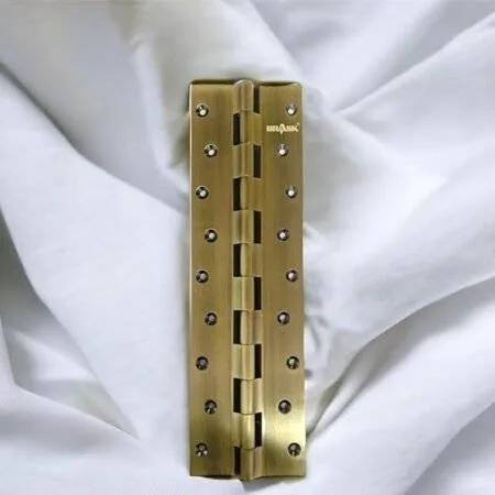 BRASK Brass Railway Hinges 12" x 1.1/2" x 3/16 (300 mm x 38 mm x 5 mm) Heavy Duty Brass Door Hinges | Door Hinges for Extra Heavy Doors | 12 Inches Extra Heavy Brass Door Hinges (Antique, 1)