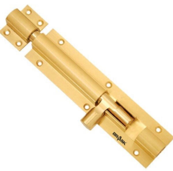 Brass Tower Bolt 12 mm rod golden satin finish