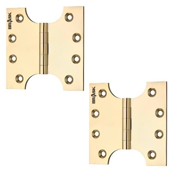 Brass Parliament Hinges 3" Golden Satin Pack of 2