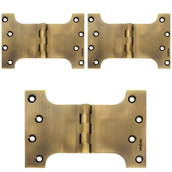 Brass Parliament Hinges 5" Antique Pack of 3