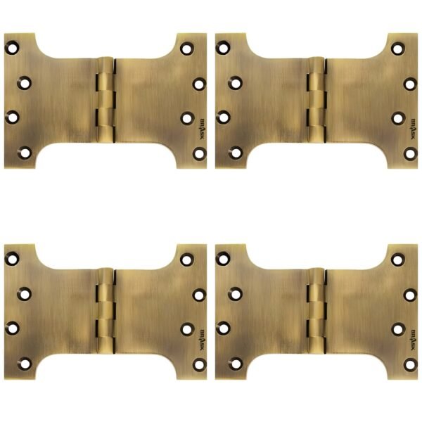 Brass Parliament Hinges 5" Antique Pack of 4