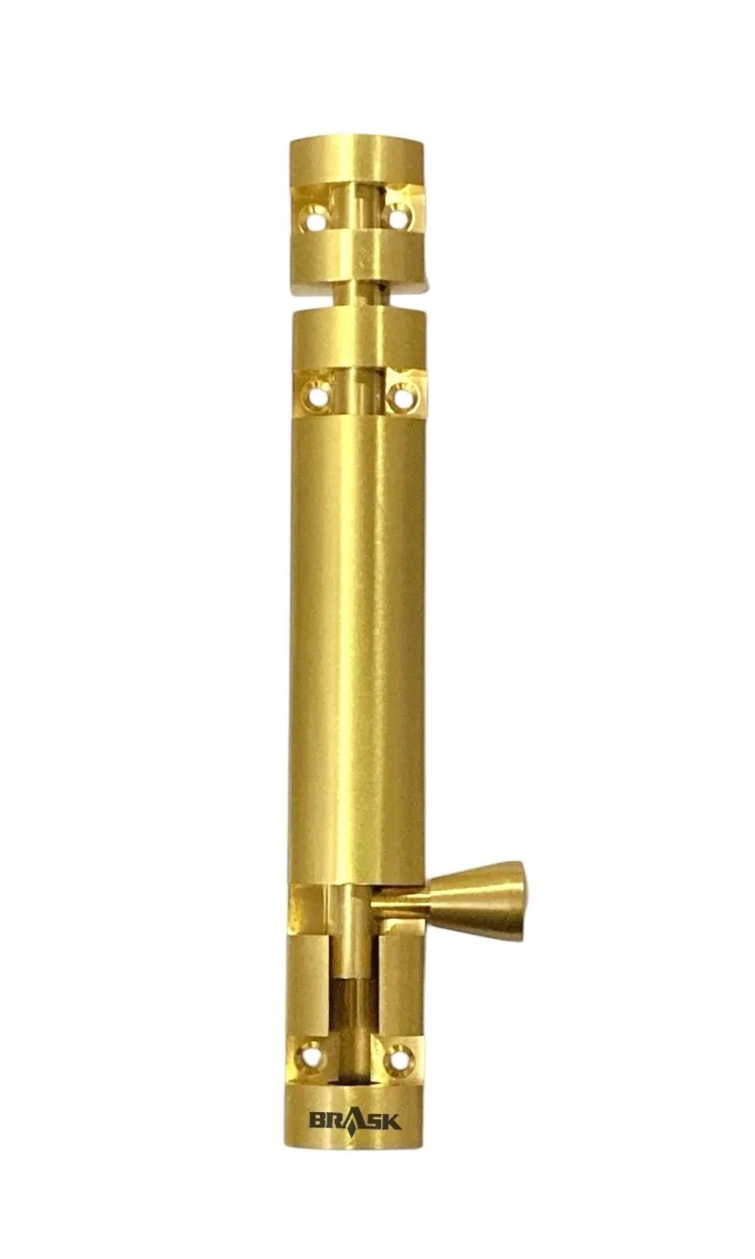 Brass Tower Bolt Xylo Heavy Golden Satin 6 inches